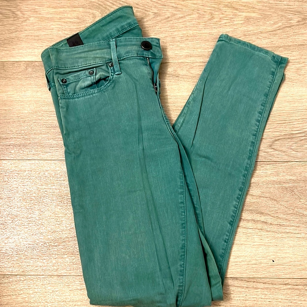 Vince green skinny jeans